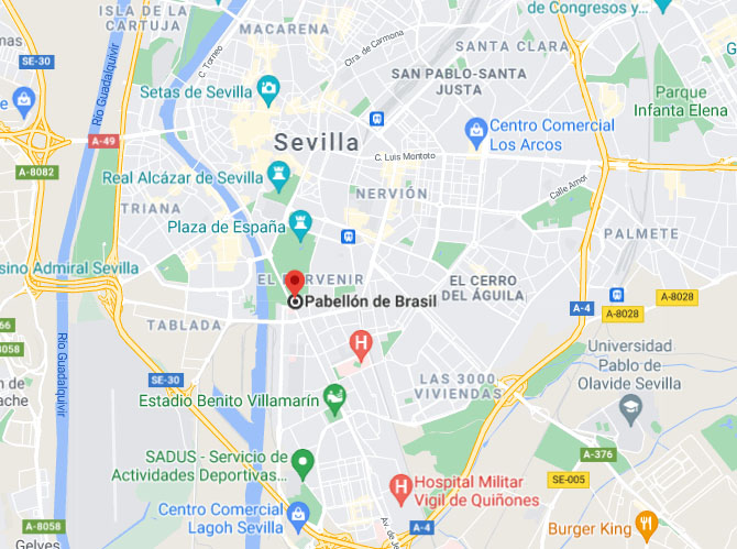 Localización Pabellón de Brasil